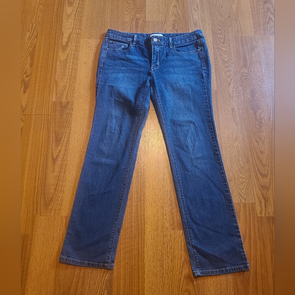 White House Black Market Blue Straight Leg Jeans Women's Size 10 Short